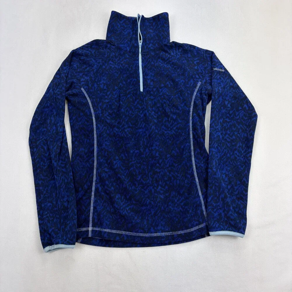 Columbia Women's‎ Blue Quarter-Zip Fleece Pullover Size S